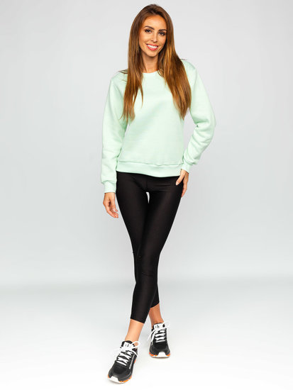 Sweat-shirt pour femme vert menthe Bolf W01