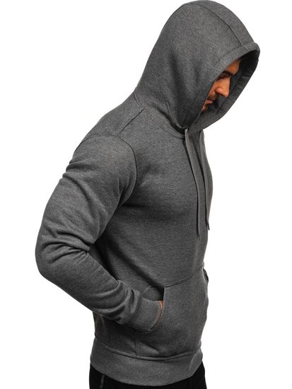 Sweat-shirt pour homme à capuche anthracite kangourou Bolf 2009