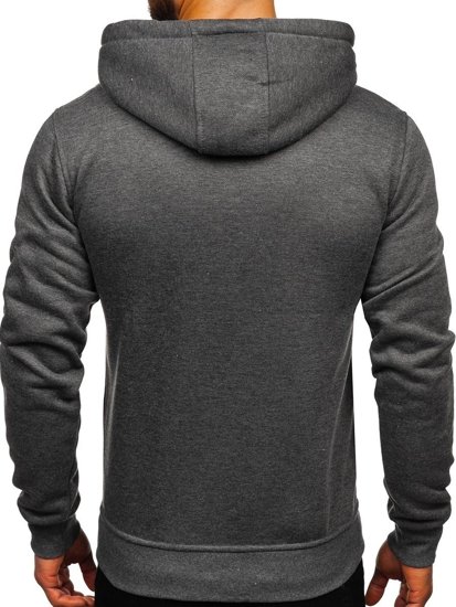 Sweat-shirt pour homme à capuche anthracite kangourou Bolf 2009