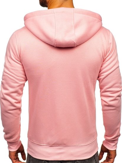 Sweat-shirt pour homme à capuche rose clair Bolf 2008  