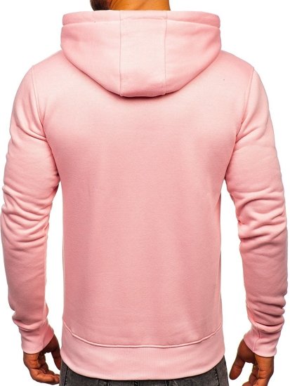 Sweat-shirt pour homme à capuche rose clair kangourou Bolf 2009