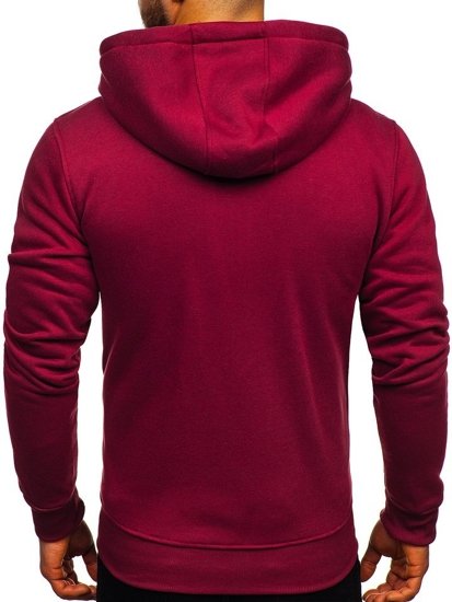 Sweat-shirt pour homme avec capuche bordeaux Bolf 2008