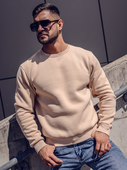 Sweat-shirt pour homme beige Bolf 2001A