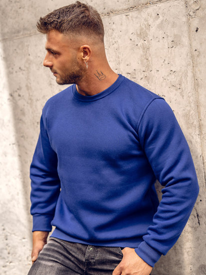 Sweat-shirt pour homme bleu moyen Bolf 2001A