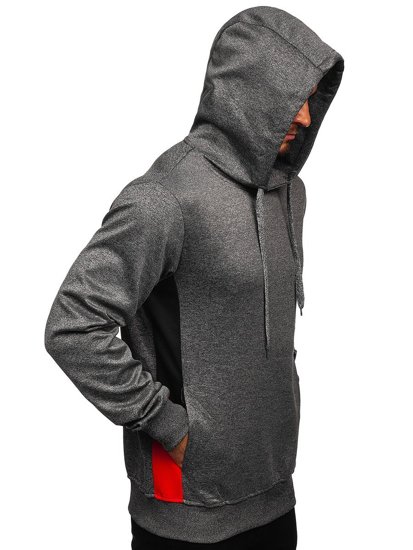 Sweat-shirt pour homme graphite à capuche Bolf JK99118   