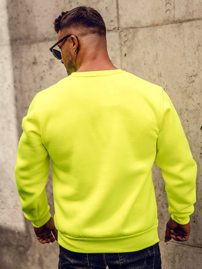 Sweat-shirt pour homme jaune-néon Bolf 2001A