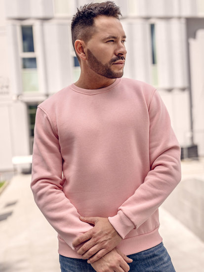 Sweat-shirt pour homme rose clair Bolf 2001A