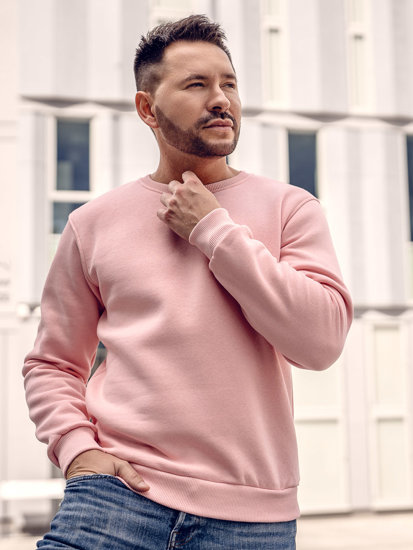 Sweat-shirt pour homme rose clair Bolf 2001A