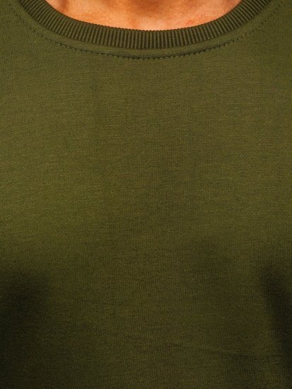 Sweat-shirt pour homme sans capuche olive Bolf 2001  