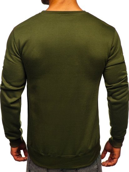 Sweat-shirt pour homme sans capuche olive Bolf 2001  