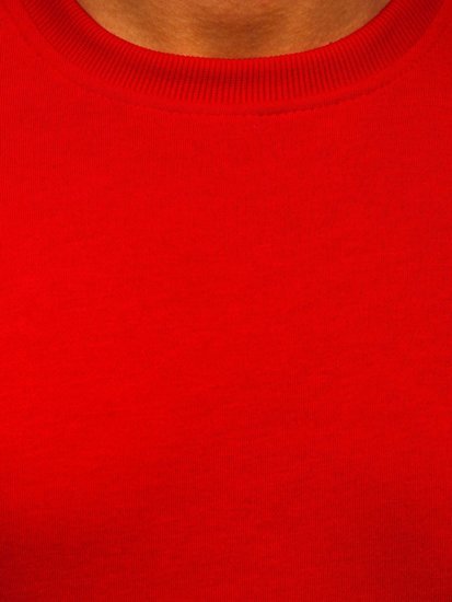 Sweat-shirt pour homme sans capuche rouge foncé Bolf 2001 