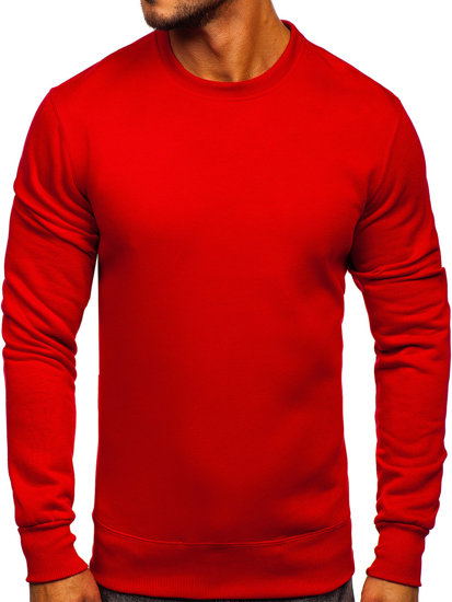 Sweat-shirt pour homme sans capuche rouge foncé Bolf 2001 