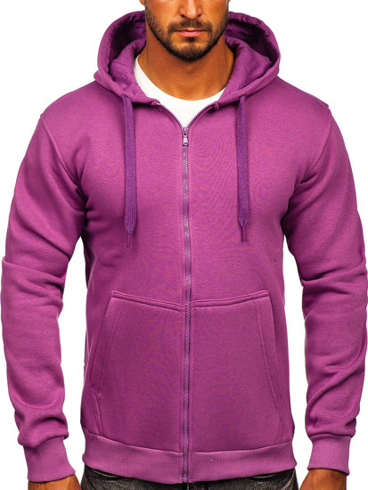 Sweat-shirt violet zippé à capuche pour homme Bolf 2008 