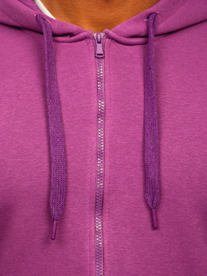 Sweat-shirt violet zippé à capuche pour homme Bolf 2008 