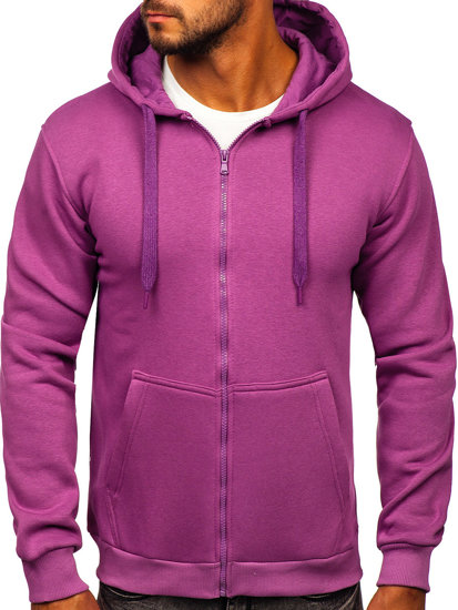 Sweat-shirt violet zippé à capuche pour homme Bolf 2008 