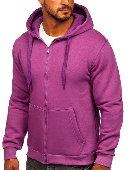 Sweat-shirt violet zippé à capuche pour homme Bolf 2008 