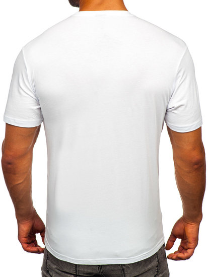 Tee-shirt avec applications pour homme blanc Bolf 2352