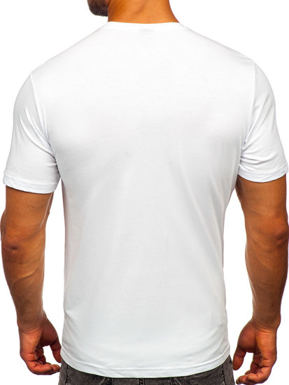 Tee-shirt avec imprimé blanc pour homme Bolf 2186