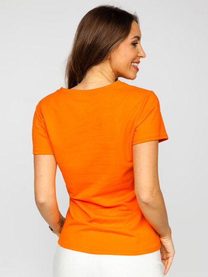 Tee-shirt avec patchs pour femme orange Bolf 52352