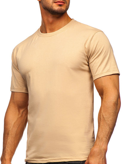 Tee-shirt beige sans imprimé pour homme Bolf 192397 