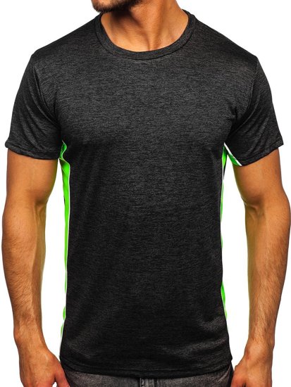 Tee-shirt d'entraînement noir pour homme Bolf HM072