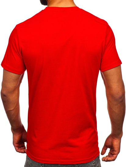 Tee-shirt en coton imprimé pour homme rouge Bolf 143008