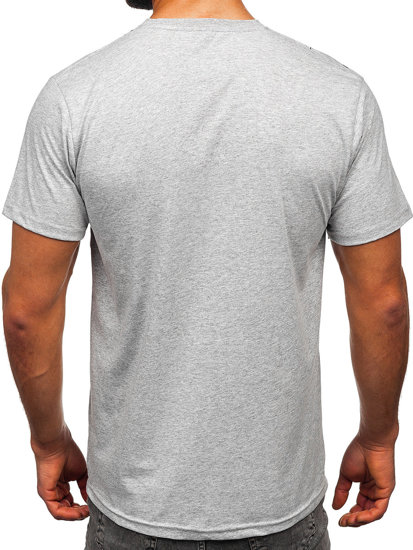 Tee-shirt en coton pour homme gris Bolf 14728