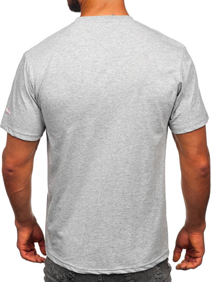 Tee-shirt en coton pour homme gris Bolf 14731