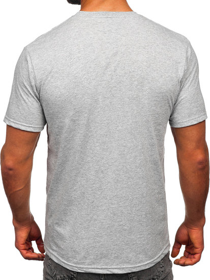 Tee-shirt en coton pour homme gris Bolf 14752