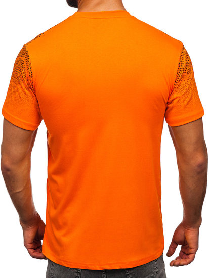 Tee-shirt en coton pour homme orange Bolf 14710