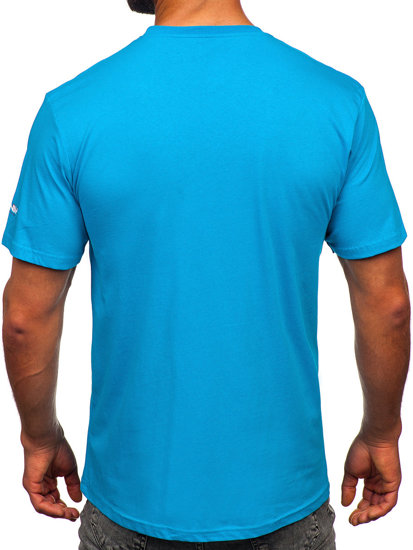 Tee-shirt en coton pour homme turquoise Bolf 14731