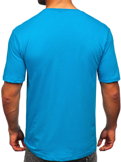 Tee-shirt en coton pour homme turquoise Bolf 14769