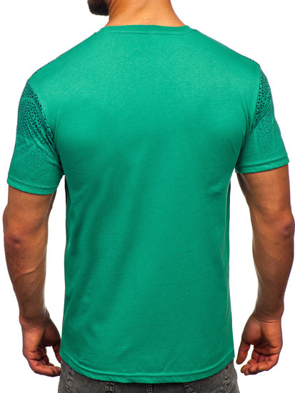 Tee-shirt en coton pour homme vert Bolf 14710