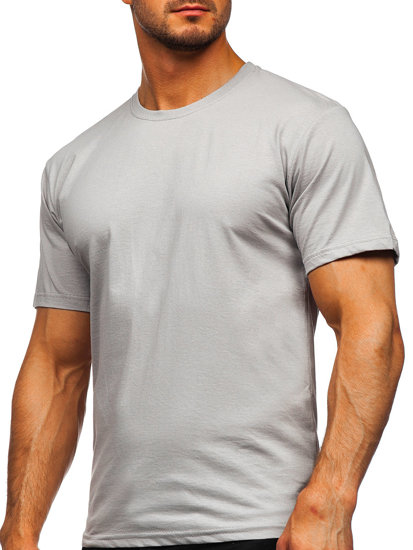 Tee-shirt gris sans imprimé pour homme Bolf 192397 