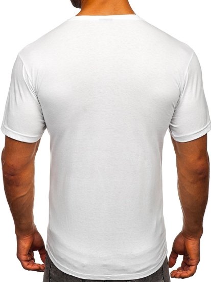 Tee-shirt imprimé pour homme blanc Bolf 142176