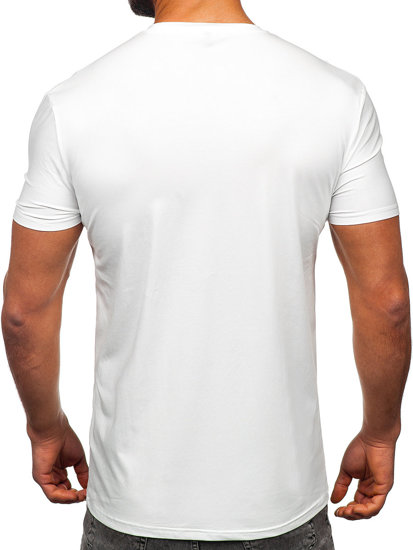 Tee-shirt imprimé pour homme blanc Bolf MT3046