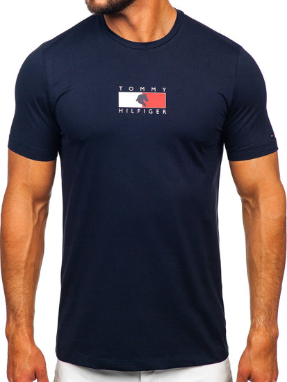 Tee-shirt imprimé pour homme bleu foncé Tommy Hilfiger TH10082