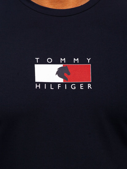 Tee-shirt imprimé pour homme bleu foncé Tommy Hilfiger TH10082