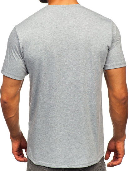 Tee-shirt imprimé pour homme gris Bolf 14496