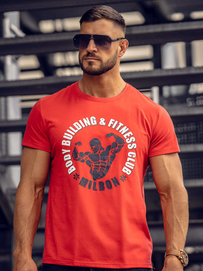 Tee-shirt imprimé pour homme rouge Bolf Y70015A