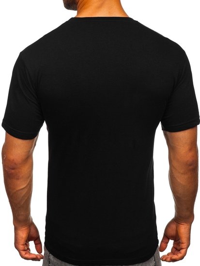 Tee-shirt pour homme avec imprimé noir Bolf 142174   