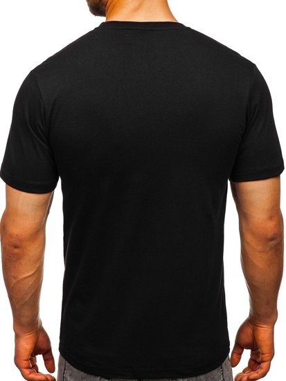 Tee-shirt pour homme avec imprimé noir Bolf 181519    