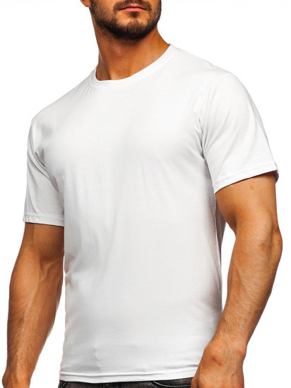 Tee-shirt pour homme blanc sans imprimé Bolf 192397  