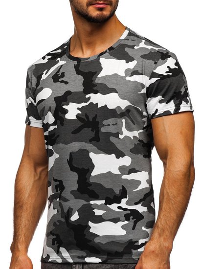 Tee-shirt pour homme gris camo Bolf S807   