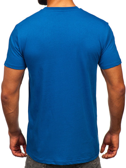 Tee-shirt sans imprimé pour homme bleu Bolf 192397