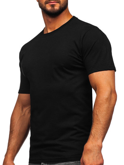 Tee-shirt sans imprimé pour homme noir Bolf 14291