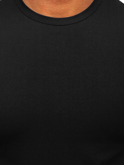 Tee-shirt sans imprimé pour homme noir Bolf MT3001