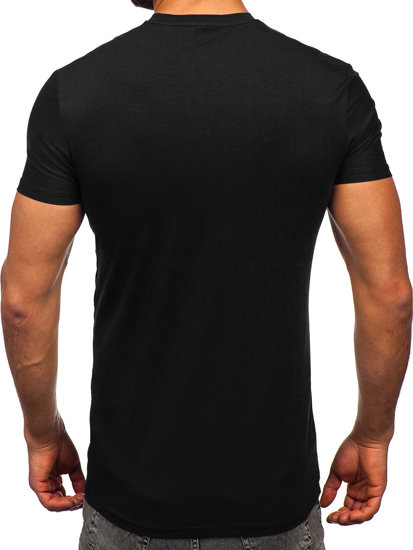 Tee-shirt sans imprimé pour homme noir Bolf MT3001