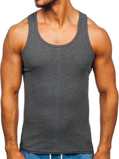 Tee-shirt tank top sans imprimé graphite Bolf NB002