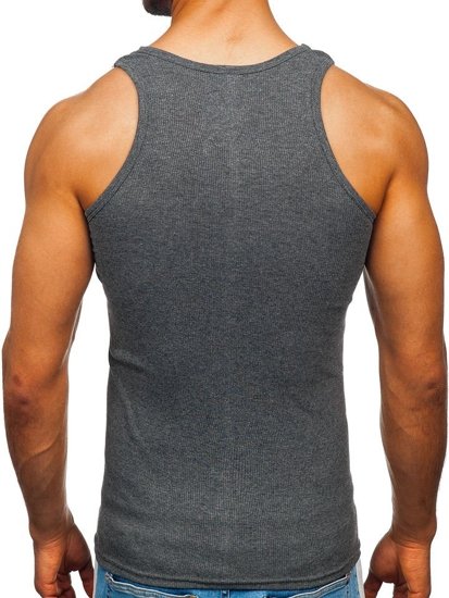 Tee-shirt tank top sans imprimé graphite Bolf NB002